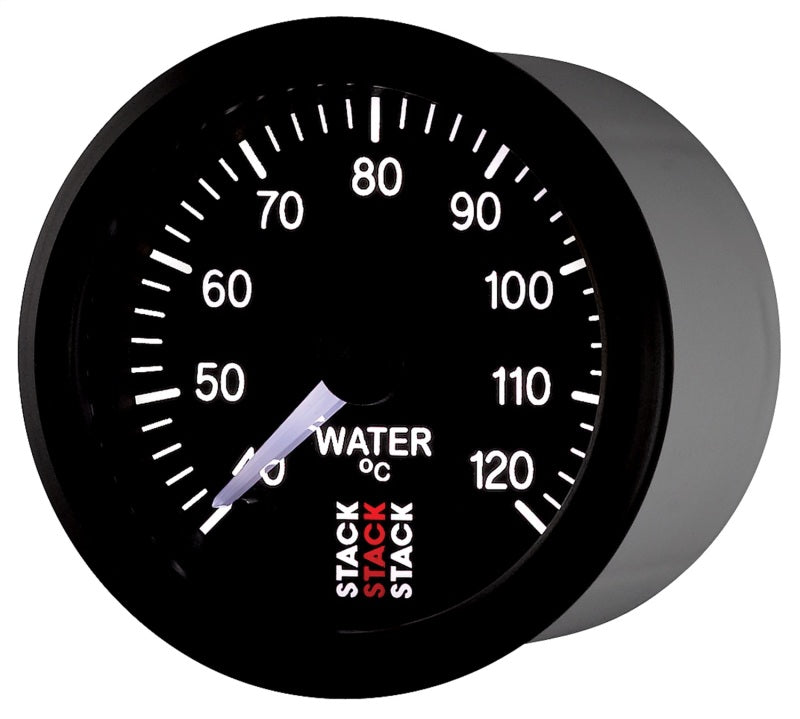 Autometer Stack 52mm 40-120 Deg C 1/8in NPTF Male Pro Stepper Motor Water Temp Gauge - Black Gauges AutoMeter