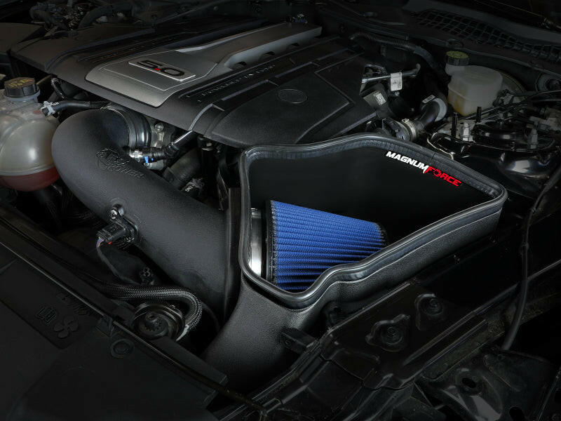 AFe Magnum FORCE Stage-2 Cold Air Intake System w/Pro Dry S Media 18-19 Ford Mustang Cold Air Intakes aFe