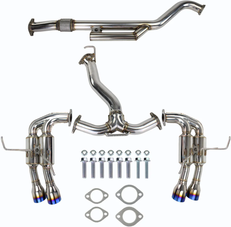 Invidia 2022+ Subaru WRX Gemini Single Layer Quad Titanium Tip Cat-Back Exhaust Catback Invidia
