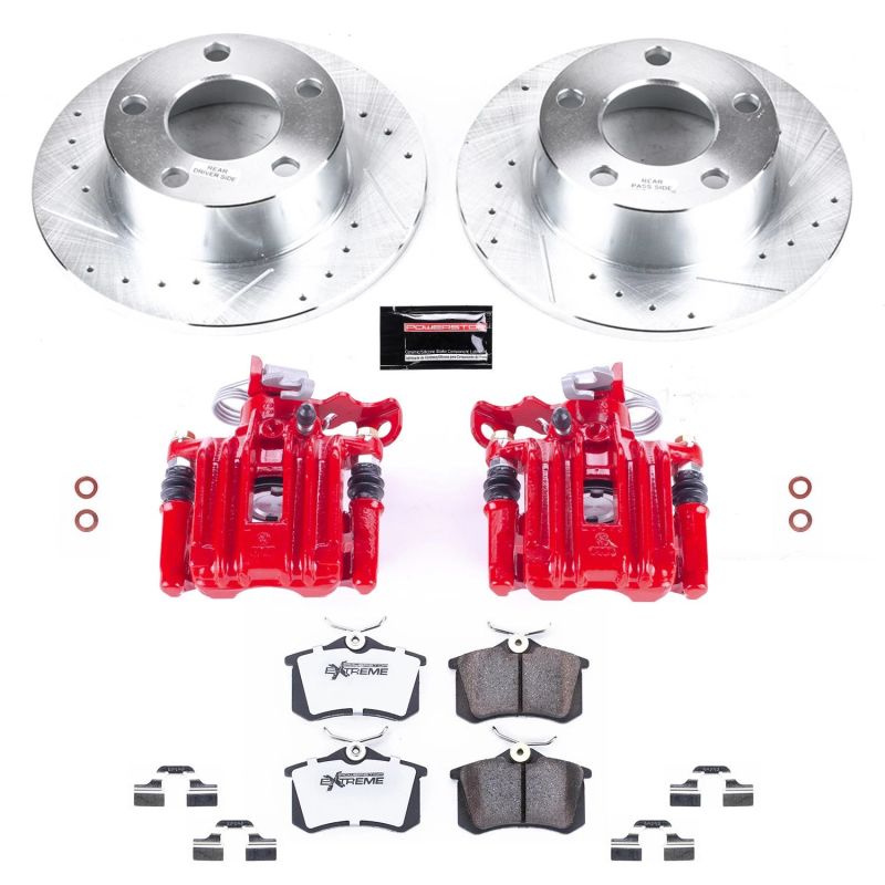 Power Stop 98-04 Audi A6 Rear Z26 Street Warrior Brake Kit w/Calipers Brake Kits - Performance D&S PowerStop