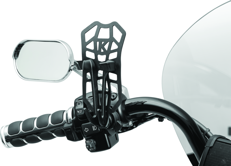 Kuryakyn Free-Flex Device Holder Perch Screw Mount Black Phone Holders Kuryakyn