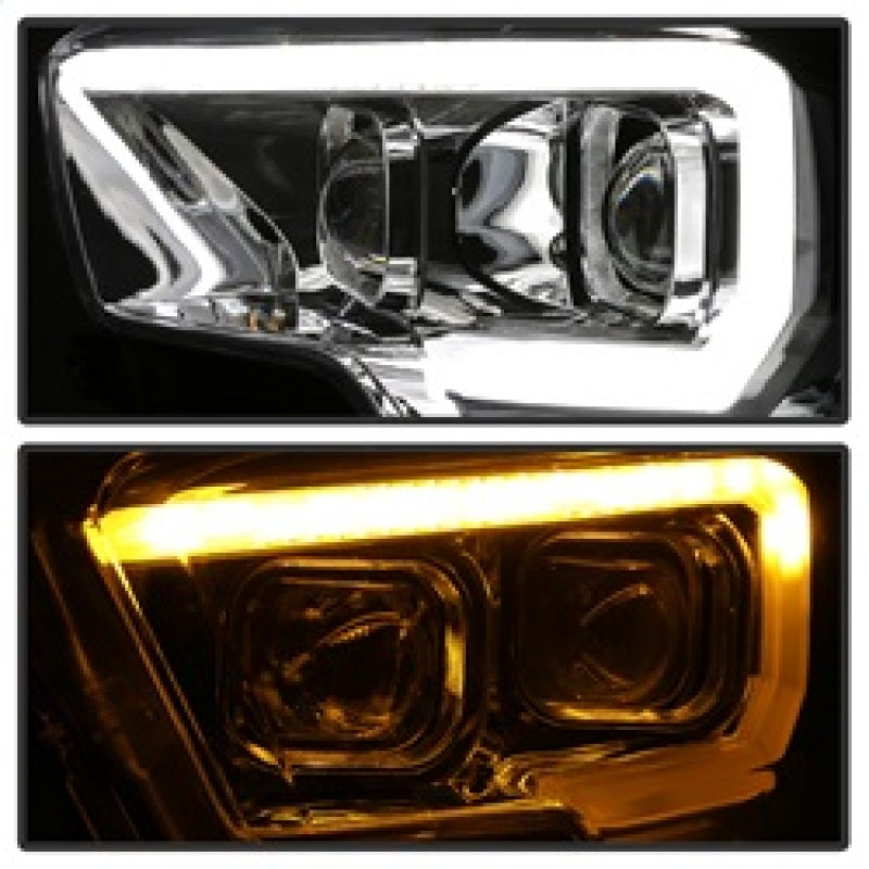xTune Toyota Tacoma 16-18 DRL Light Bar Projector Headlights - Chrome PRO-JH-TTA16-LBDRL-C Headlights SPYDER
