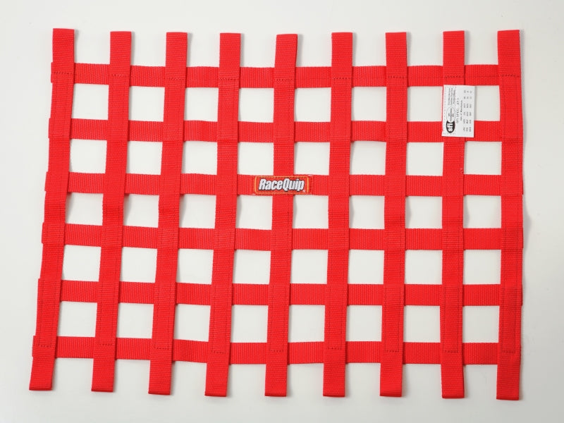 RaceQuip Red 18in H x 24W SFI Ribbon Window Net Window Nets Racequip