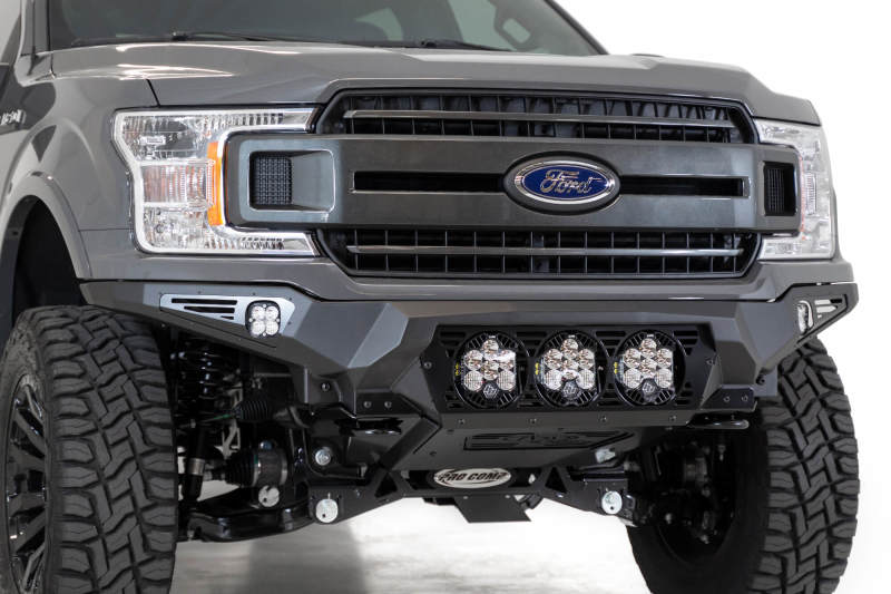 Addictive Desert Designs 18-20 Ford F-150 Bomber Front Bumper w/ 3 Baja Designs LP6 Mounts Bumpers - Steel Addictive Desert Designs