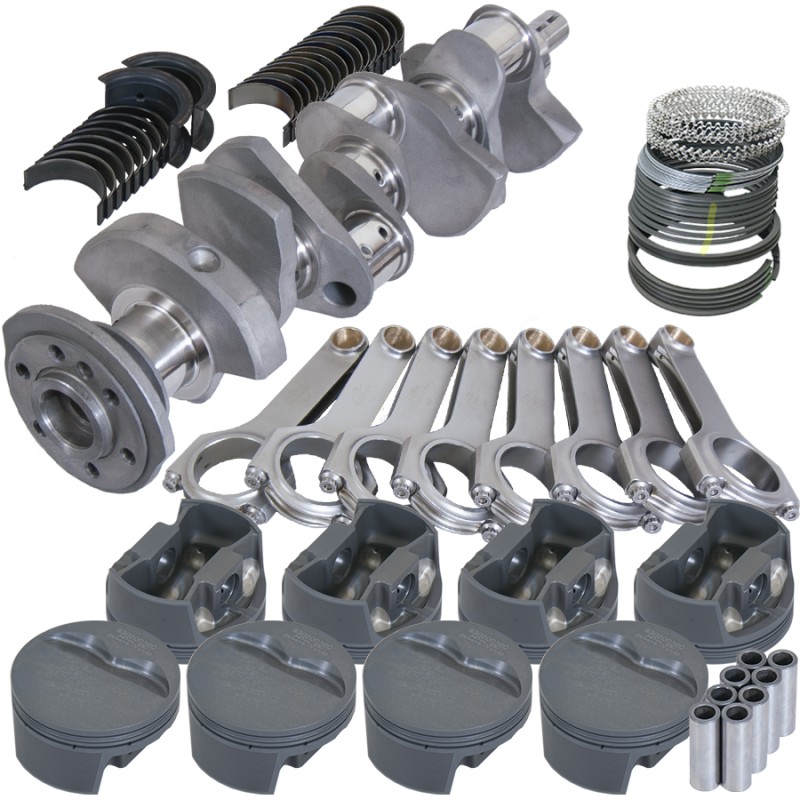 Eagle Chevy 350 3.500in Crank 6.000in H-Beam -5cc Flat Top 4.040in Pistons Rotating Assembly Rotating Assemblies Eagle
