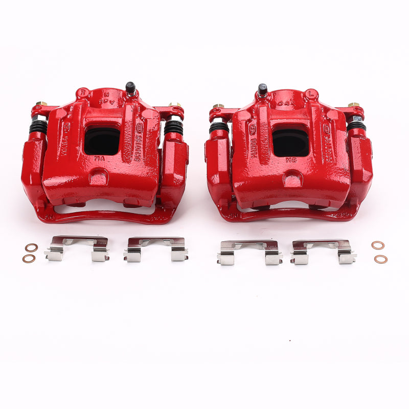 Power Stop 10-12 Hyundai Santa Fe Front Red Calipers w/Brackets - Pair Brake Calipers - Perf PowerStop