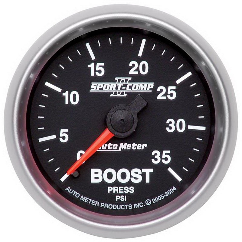 Autometer Sport-Comp II Mechanical 52mm 0-35 PSI Boost Gauge Gauges AutoMeter