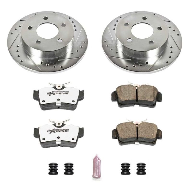 Power Stop 94-04 Ford Mustang Rear Z26 Street Warrior Brake Kit Brake Kits - Performance D&S PowerStop