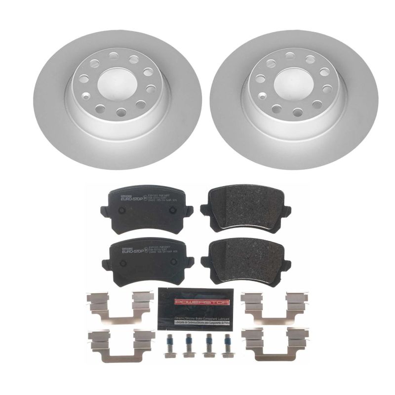 Power Stop 2009 Volkswagen Passat Rear Euro-Stop Brake Kit Brake Kits - OE PowerStop