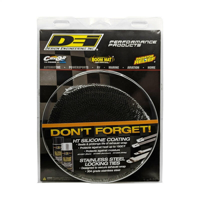 DEI Exhaust Wrap 2in x 50ft - Titanium - Black Exhaust Wrap DEI