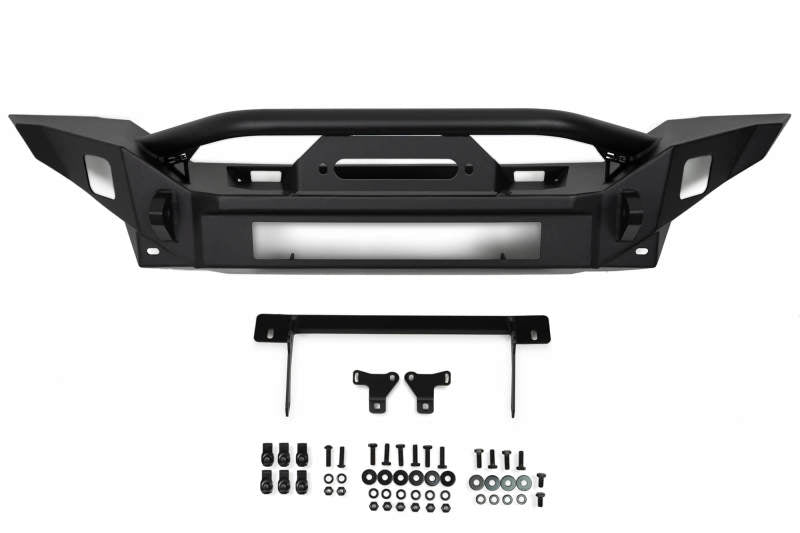 DV8 Offroad 18-23 Jeep Wrangler JL / 20-23 Jeep Gladiator JT FS-7 Mid-Width Winch Front Bumper Bumpers - Steel DV8 Offroad
