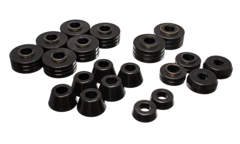 Energy Suspension Fd Bronco Body Mount Set - Black Bushing Kits Energy Suspension