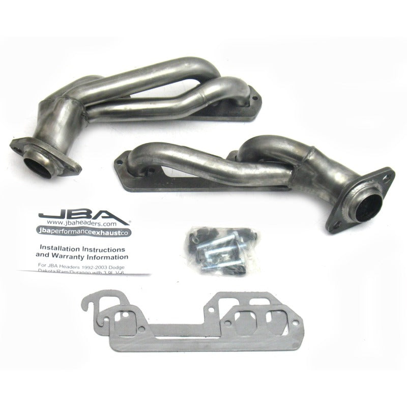 JBA 96-03 Dodge Truck 3.9L V6 1-1/2in Primary Raw 409SS Cat4Ward Header Headers & Manifolds JBA