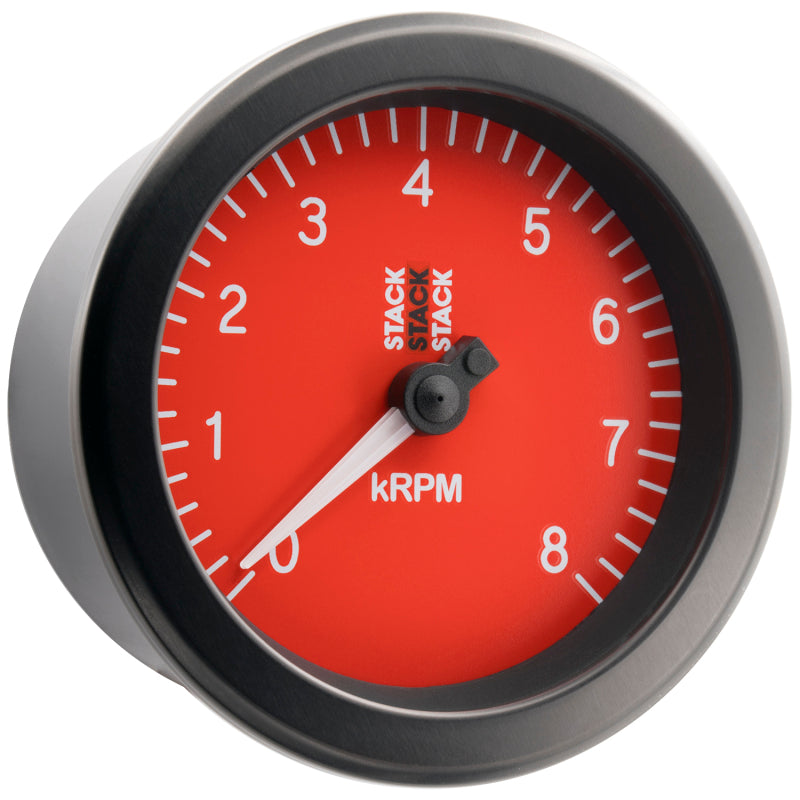 Autometer Stack Sport 88mm 0-8K RPM Tachometer - Red Gauges AutoMeter