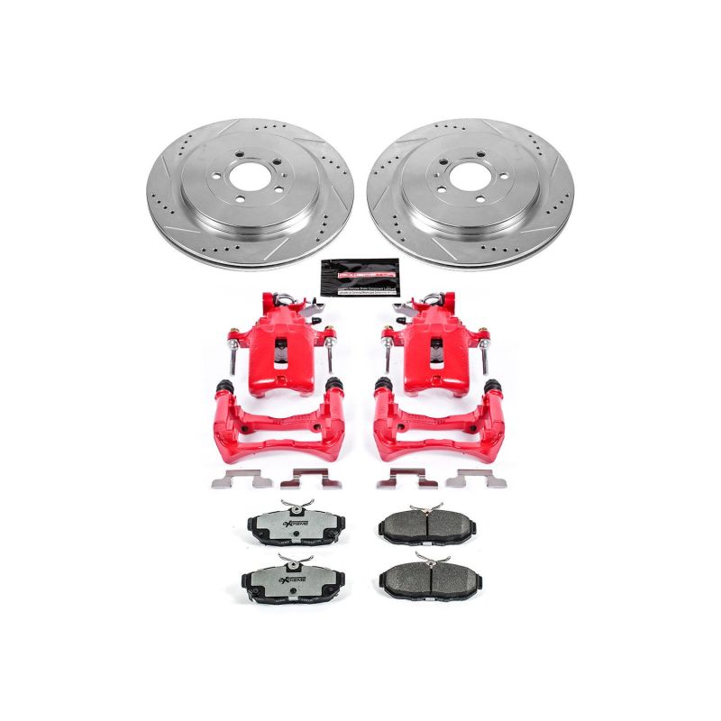 Power Stop 13-14 Ford Mustang Rear Z26 Street Warrior Brake Kit w/Calipers Brake Kits - Performance D&S PowerStop