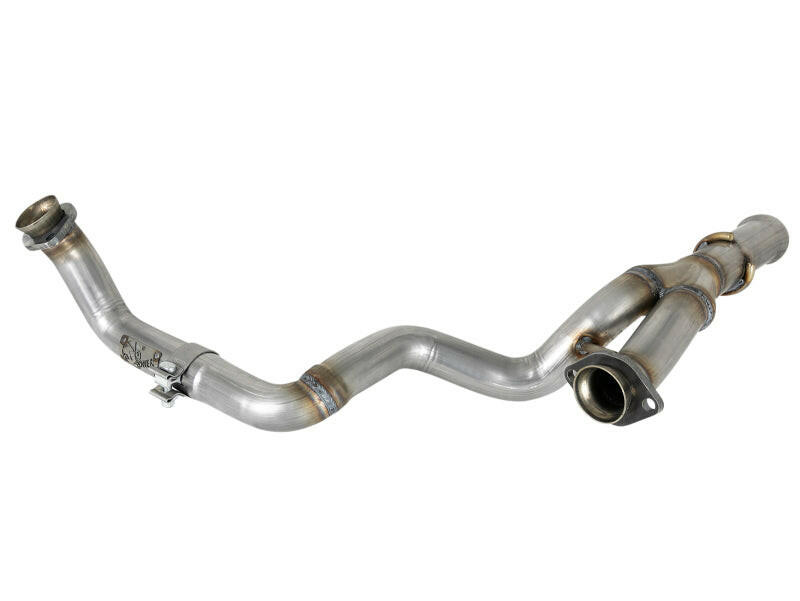 aFe POWER Twisted Steel Y-Pipe 2-1/4in 409 SS Exhaust System 2018 Jeep Wrangler (JL) V6-3.6L X Pipes aFe