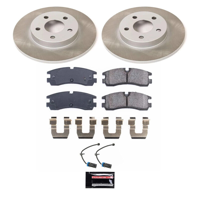 Power Stop 98-02 Cadillac Seville Rear Semi-Coated Rotor Kit Brake Kits - Performance Blank PowerStop