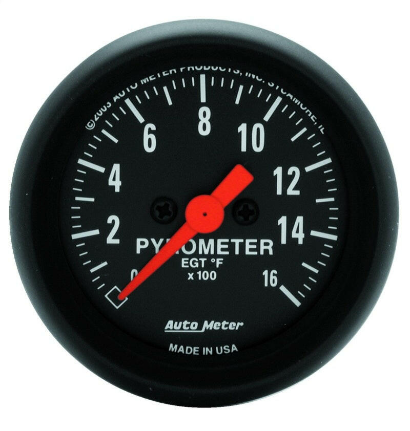 Autometer Z-Series 52mm 0-1600 Def F Full Sweep Electronic Pyrometer Gauge Gauges AutoMeter