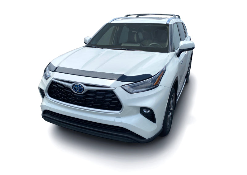 AVS 20-22 Toyota Highlander Aeroskin Low Profile Hood Shield - Smoke Hood Deflectors AVS