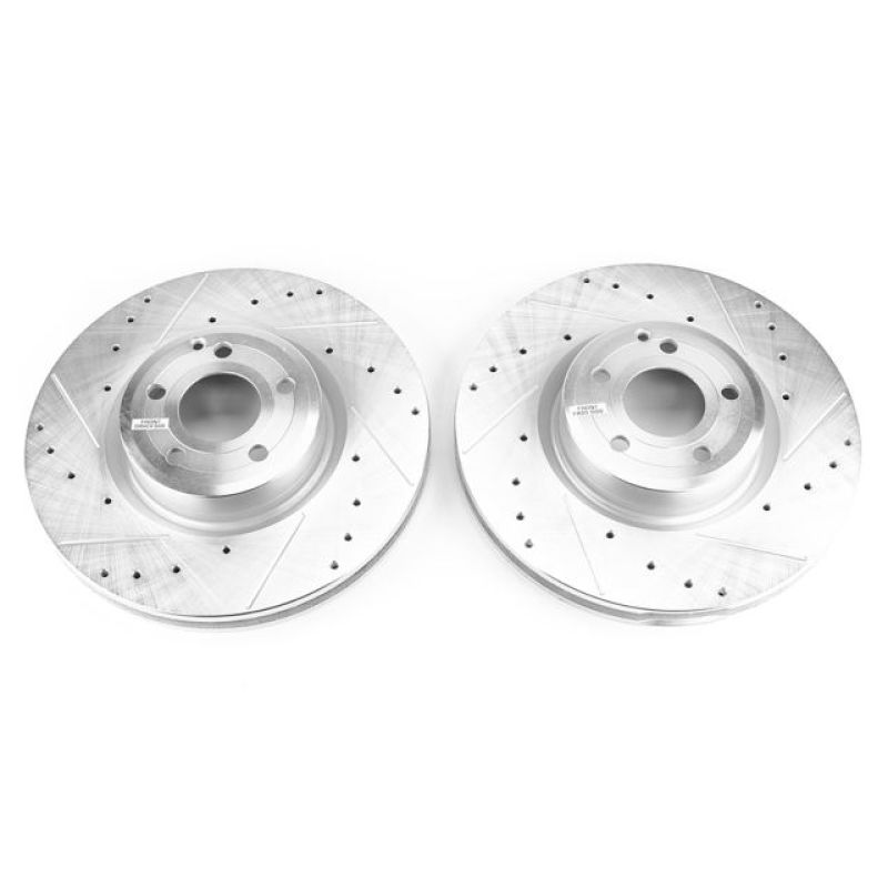 Power Stop 15-16 Mercedes-Benz SL400 Front Evolution Drilled & Slotted Rotors - Pair Brake Rotors - Slot & Drilled PowerStop