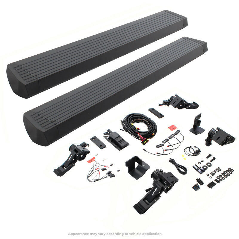 RealTruck 18-24 Jeep Wrangler 4dr VoltStep Electric Running Board Kit (Drilling Req.) - Tex. Blk Running Boards Go Rhino
