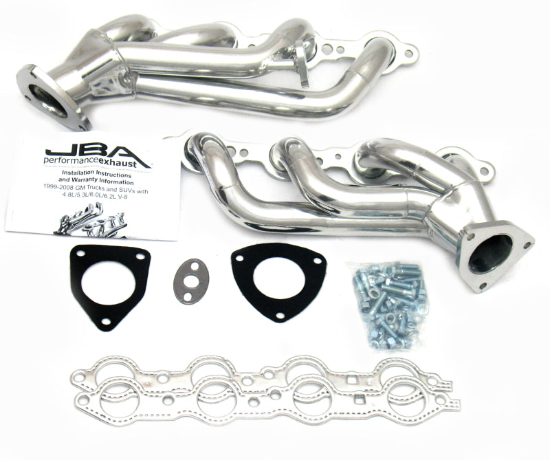 JBA 99-02 GM Truck 6.0L LS w/o A.I.R. w/EGR 1-5/8in Primary Silver Ctd Cat4Ward Header Headers & Manifolds JBA
