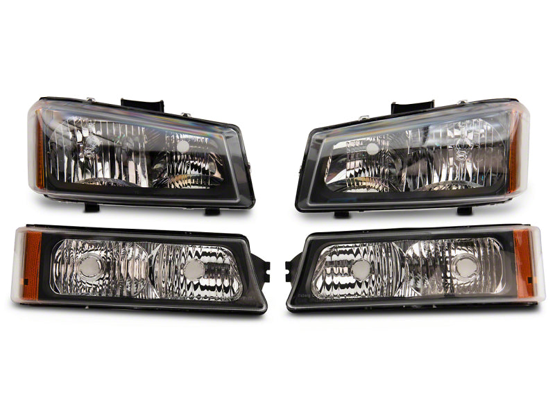 Raxiom 03-06 Chevrolet Silverado 1500 Axial OEM Style Rep Headlights- Chrome Housing (Clear Lens) Headlights Raxiom