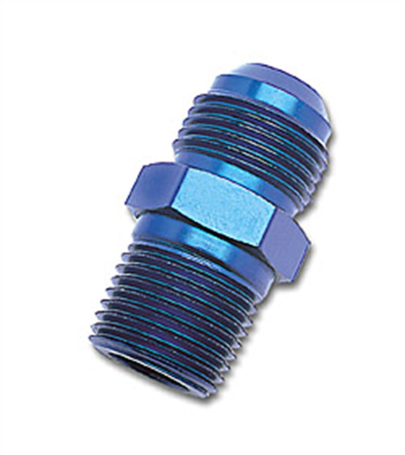 Russell Performance -6 AN to 3/8in NPT Straight Flare to Pipe (Blue) Fittings Russell