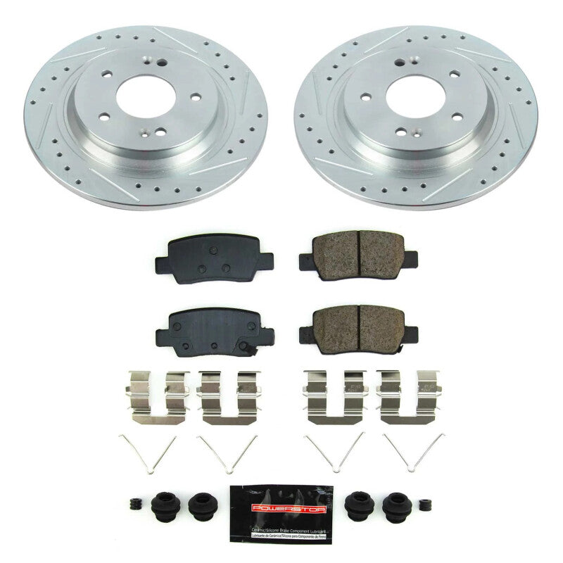 Power Stop 2021 Kia Seltos Rear Z23 Evolution Brake Kit Brake Kits - Performance D&S PowerStop