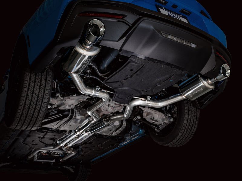 AWE 2024 Ford Mustang GT Fastback S650 RWD Touring Catback Exhaust w/ Dual Chrome Silver Tips Catback AWE Tuning