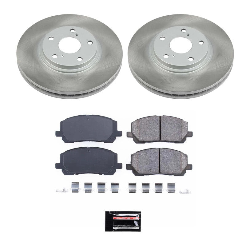 Power Stop 01-07 Toyota Highlander Front Semi-Coated Rotor Kit Brake Kits - Performance Blank PowerStop