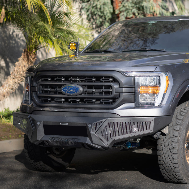 Go Rhino 21-23 Ford F-150 (4dr) Element Front Bumper w/ Fixed Light Bar Mount - Tex. Blk Bumpers - Steel Go Rhino