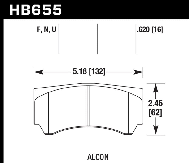 Hawk Alcon HPS 5.0 Street Brake Pads Brake Pads - Performance Hawk Performance