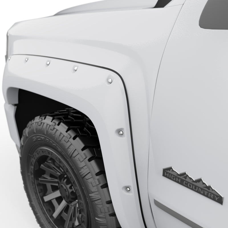 EGR 14+ Chev Silverado 5ft Bed Bolt-On Look Color Match Fender Flares - Set - Summit White Fender Flares EGR