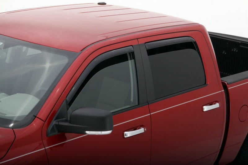AVS 09-18 Dodge RAM 1500 Crew Cab Ventvisor In-Channel Front & Rear Window Deflectors 4pc - Smoke Wind Deflectors AVS