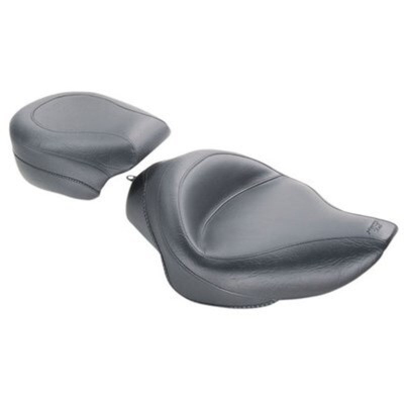 Mustang 04-21 Harley Sportster Wide Touring Passenger Seat - Black Passenger Motorcycle Seats Mustang Motorcycle