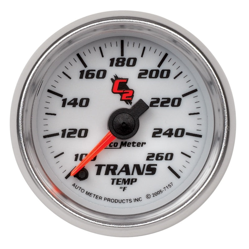 Autometer C2 52mm 100 - 260 Deg. F Electronic Trans Temp Gauge Gauges AutoMeter