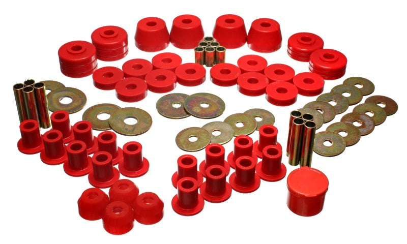 Energy Suspension 85-92 VW Golf/GTI/Jetta / 72-93 Dodge Ramcharger Red Hyper-flex Master Bushing Set Bushing Kits Energy Suspension