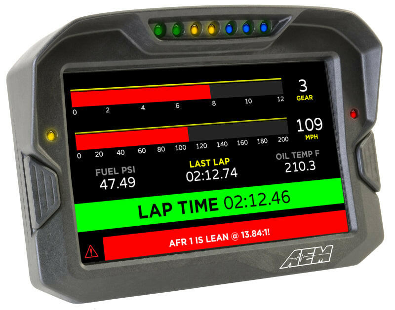 AEM CD-7 Non Logging GPS Enabled Race Dash Carbon Fiber Digital Display w/o VDM (CAN Input Only) Gauges AEM