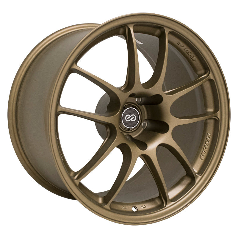Enkei PF01 18x10.5 5x114.3 15mm Offset 75mm Bore Titanium Gold Wheel Wheels - Cast Enkei