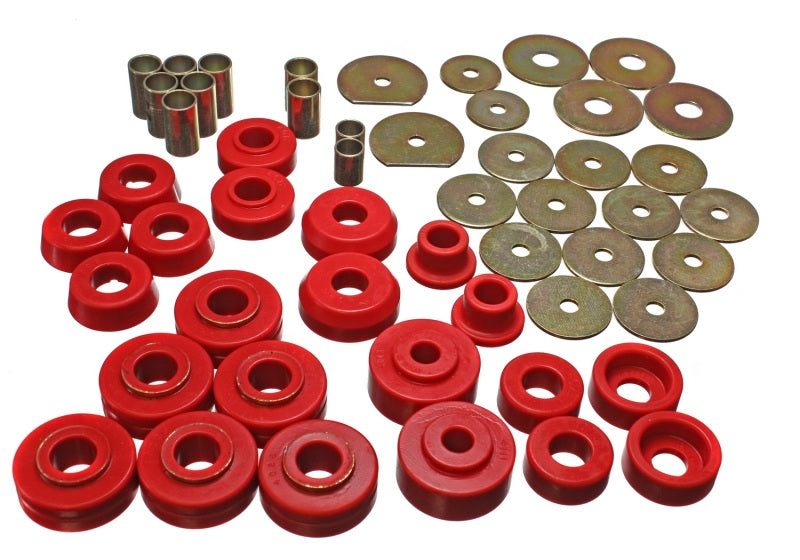 Energy Suspension 65-70 Impala/Caprice Red Body Mount Set Bushing Kits Energy Suspension