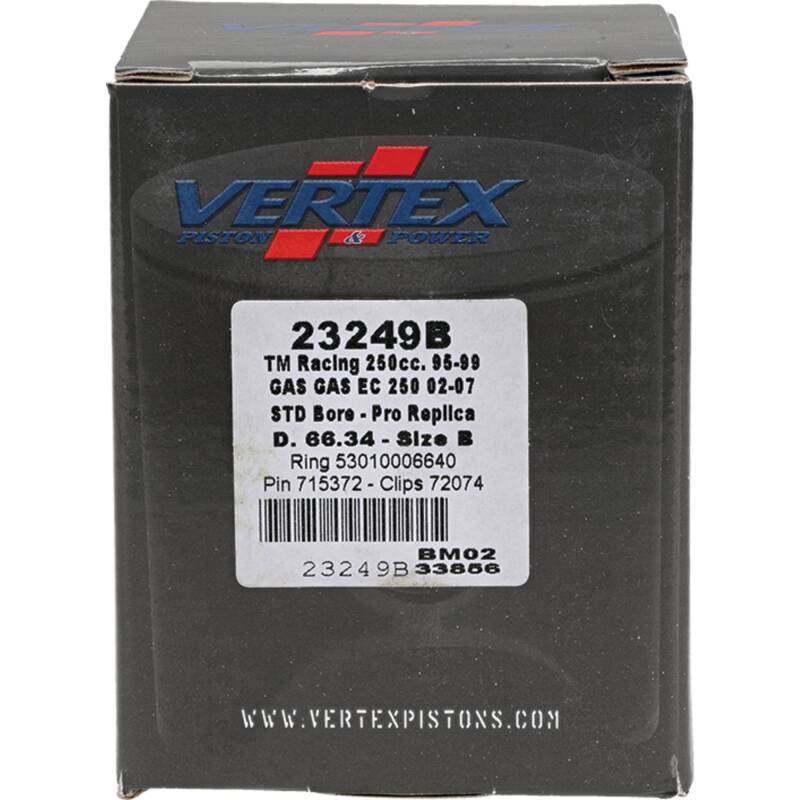 Vertex Piston 02-15 Gas-Gas EC 250 250cc Cast Replica Piston Kit Piston Sets - Powersports Vertex Pistons