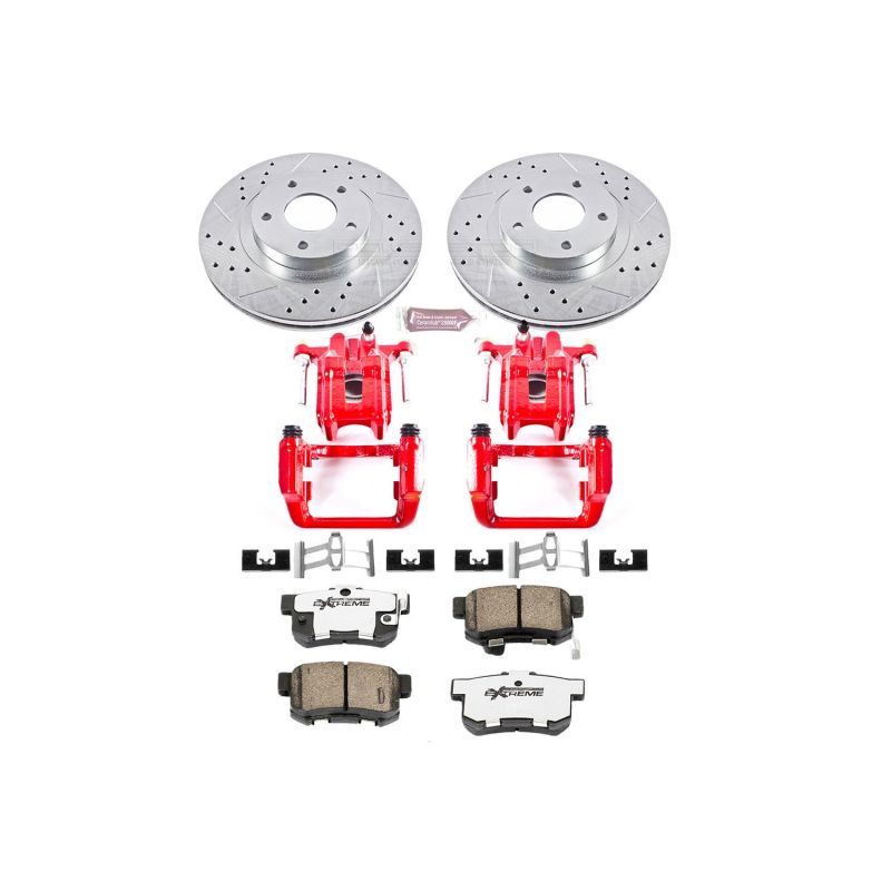 Power Stop 99-03 Acura TL Rear Z26 Street Warrior Brake Kit w/Calipers Brake Kits - Performance D&S PowerStop