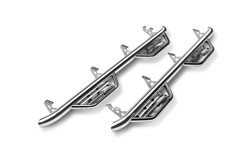 N-Fab Podium SS 2018 Jeep Wrangler JL 4DR SUV - Full Length Polished Stainless - 3in Side Steps N-Fab