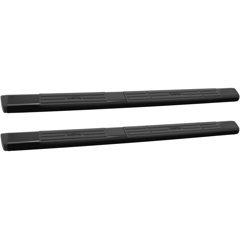Westin Premier 6 in Oval Side Bar - Mild Steel 75 in - Black Nerf Bars Westin