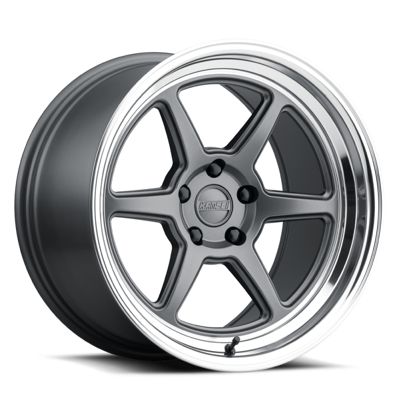 Kansei K14G Roku 18x8.5in / 5x114.3 BP / 35mm Offset / 73.1mm Bore - Grey and Machined Lip Wheels - Forged Kansei