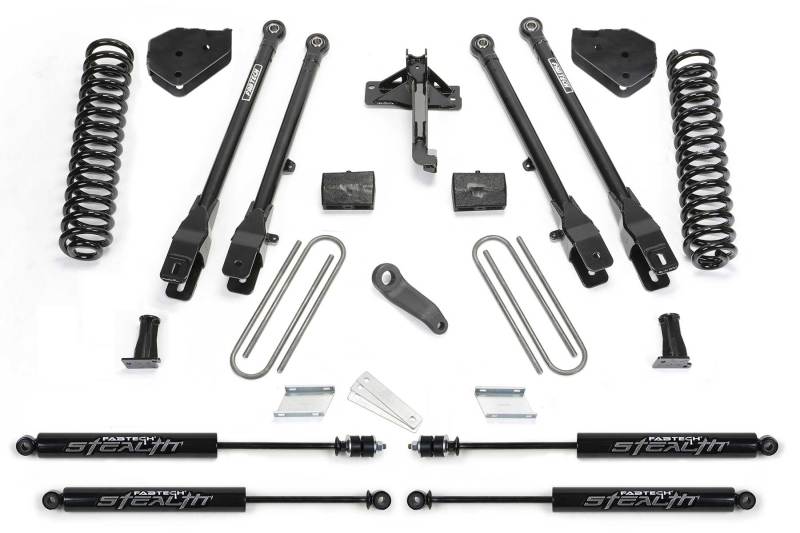 Fabtech 17-21 Ford F250/F350 4WD Gas 6in 4Link Sys w/Coils & Stealth Lift Kits Fabtech