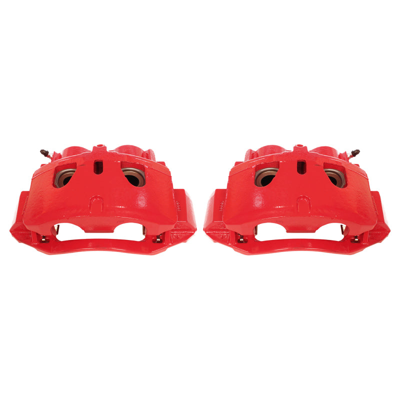 Power Stop 11-19 Chevrolet Silverado 2500 HD Front Red Calipers w/Brackets - Pair Brake Calipers - Perf PowerStop