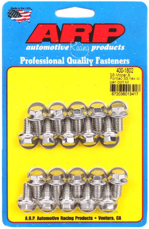 ARP SB Mopar and Pontiac SS Hex Oil Pan Bolt Kit Hardware Kits - Other ARP