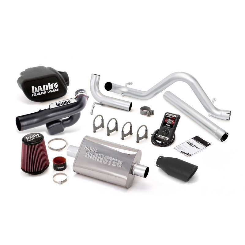 Banks Power 12-14 Jeep 3.6L Wrangler - 4dr Stinger Sys w/ AutoMind - SS Single Exhaust w/ Black Tip Performance Packages Banks Power
